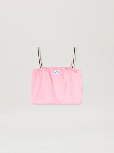 Palm Angels Kids' Track Straps Satin Top