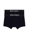 Palm Angels Men's Set Of Two Cotton Boxers | Size Small | Pmuh001c99fab0020110 Color Whiteblack In Multicolour