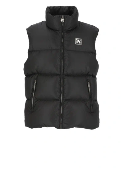 PALM ANGELS PADDED AND QUILTER SLEEVELESS JACKET