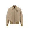 Palm Angels Padded Bomber Jacket Men In Beige