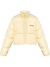 Palm Angels Quilted Down Jacket In Neutrals