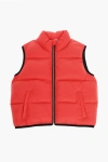 Palm Angels Padded Sleeveless Jacket With Printed Logo