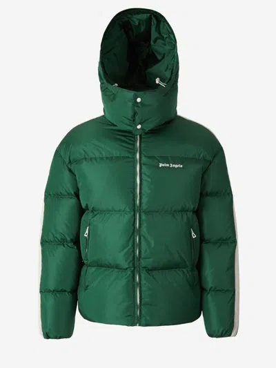 Palm Angels Padded Technical Jacket In Dark Green