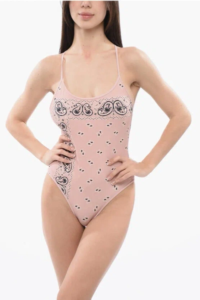 PALM ANGELS PAILSEY ONE-PIECE SWIMSUIT WITH CRISS-CROSS BACK