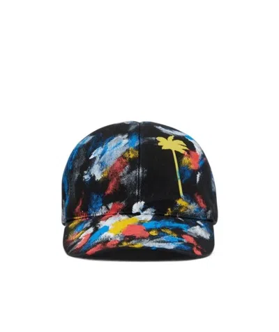 Palm Angels Painted Palm Cap Black Yell