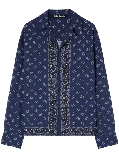 Palm Angels Paisley-print Long-sleeve Shirt In Multi