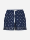 Palm Angels Paisley Print Swim Shorts In Blue