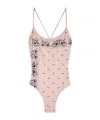 Palm Angels Paisley-print Swimsuit In Pink