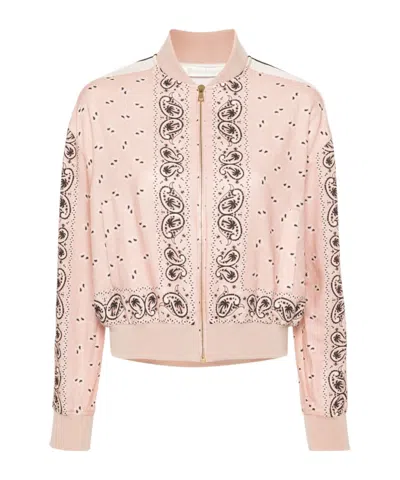 PALM ANGELS PALM ANGELS PAISLEY-PRINTED ZIPPED BOMBER JACKET
