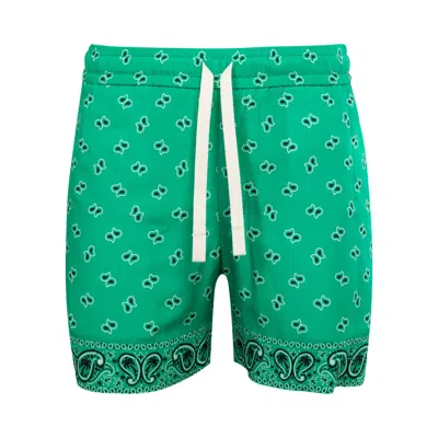 Pre-owned Palm Angels Paisley Shorts 'green' | Men's Size 52