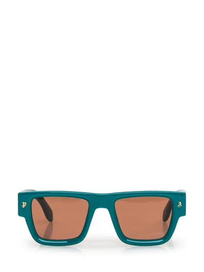 Palm Angels Palisade Sunglasses In 5560 Green Brown