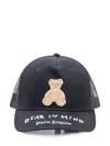Palm Angels Bear In Mind Black Cap In Blue