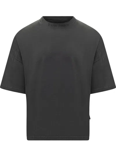 Palm Angels Black Logo Neck T-shirt