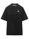 Palm Angels Graphic Teddy Bear Crew Neck T-shirt In Black