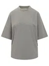 Palm Angels Grey Oversized T-shirt In Gray