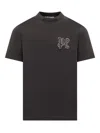 Palm Angels Studded Monogram T-shirt In Black