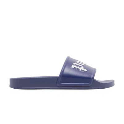 Pre-owned Palm Angels Pool Slider 'blue' | Men's Size 41