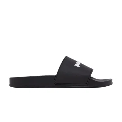 Pre-owned Palm Angels Pool Slider 'essential Logo - Black' | Men's Size 40