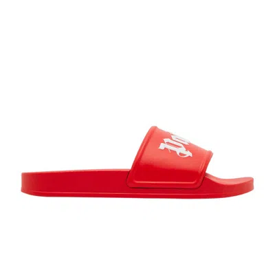 Pre-owned Palm Angels Pool Slider 'red' | Men's Size 42