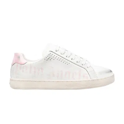 Pre-owned Palm Angels Wmns New Tennis 'distressed Logo Print - Pink' | White | Women's Size 38