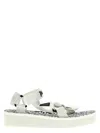 Palm Angels Suicoke Logoed Fabric Sandals In White