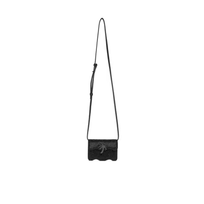 Palm Angels Palm Beach Crossbody Bag In Black