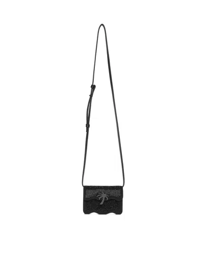 Palm Angels Palm Beach Crossbody Bag In Black