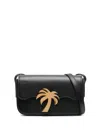 Palm Angels Bridge Crossbody Bag In Smooth Calf Leather In Schwarz