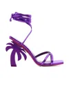 Palm Angels Palm Beach Lace-up Sandals In Purple