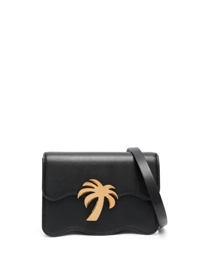 PALM ANGELS PALM BEACH LEATHER SHOULDER BAG