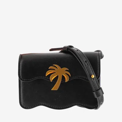 Palm Angels Palm Beach Micro Bag In Black Gold