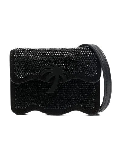 Palm Angels Palm Beach Micro Party Crossbody Bag In Black