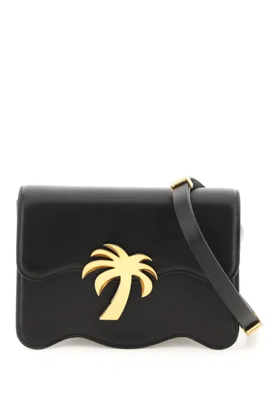 Palm Angels Medium Palm Beach Bag In Black Gold (black)