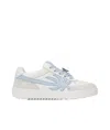 Palm Angels Palm Beach University Sneakers In White/light Blue
