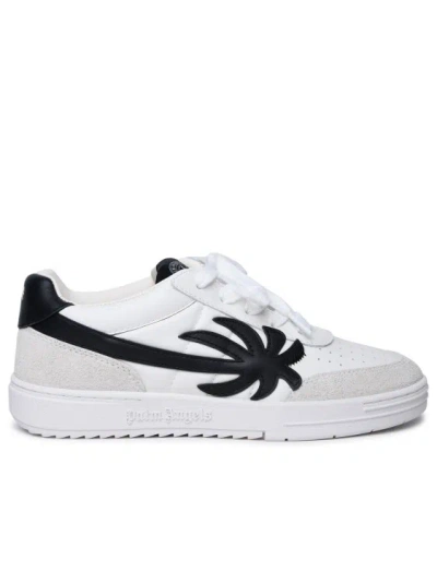 PALM ANGELS PALM BEACH UNIVERSITY' WHITE LEATHER SNEAKERS