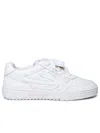 PALM ANGELS PALM ANGELS 'PALM BEACH UNIVERSITY' WHITE LEATHER SNEAKERS