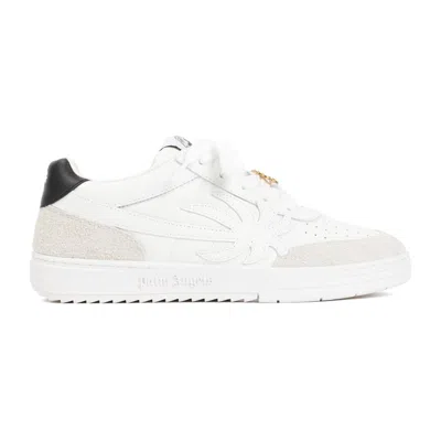 PALM ANGELS PALM BEACH UNIVERSITY WHITE LEATHER SNEAKERS