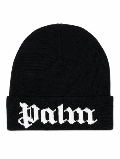 Palm Angels Palm Beanie In Black
