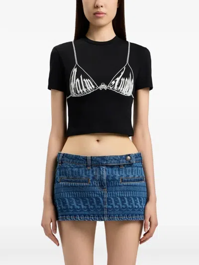 Palm Angels Palm Bra Baby T-shirt In Animal Print