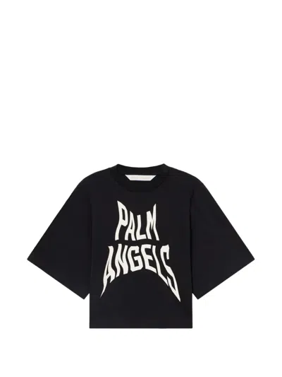 Palm Angels Palm Distorted Boxy T-shirt In Black