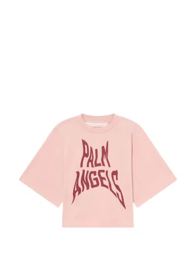 Palm Angels Palm Distorted Boxy-fit T-shirt In Pink