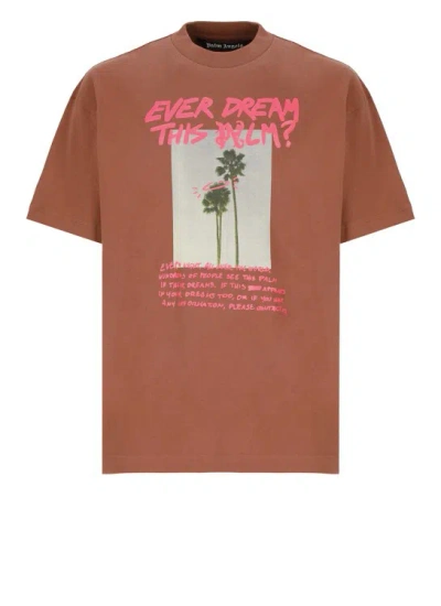Palm Angels Palm Dream T-shirt In Brown