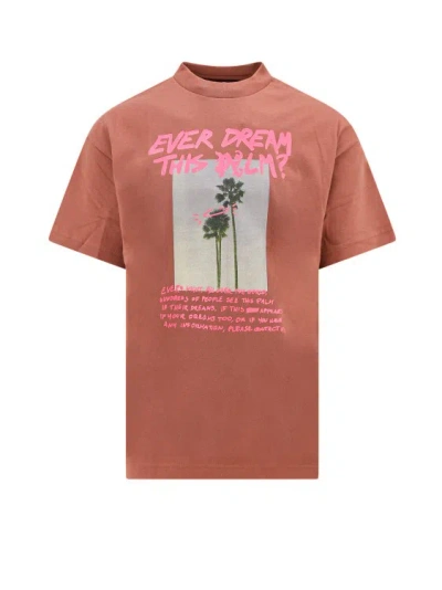 PALM ANGELS PALM DREAM T-SHIRT WITH PRINT ON THE FRONT