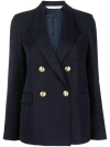 Palm Angels Palms Double Breasted Wool Blend Blazer In Black