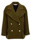 Palm Angels Palm Embroidery Coat In Green