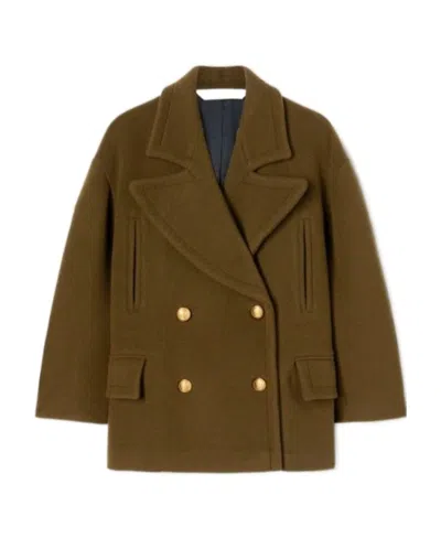 PALM ANGELS PALM ANGELS PALM EMBROIDERED DROP SHOULDER COAT