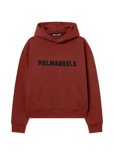 Palm Angels Palm Hills Regular Hoodie In Burgundy