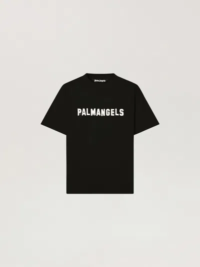 Palm Angels Palm Hills Regular Tee In Black - Off White