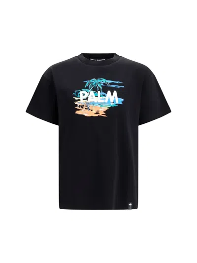 Palm Angels Palm Island Graphic T-shirt In Multi