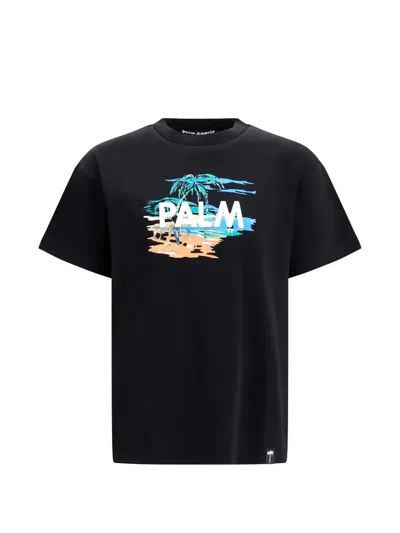 Palm Angels Palm Island Graphic T-shirt In Multi